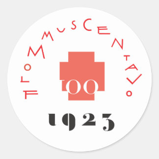 Rond Sticker FLOMMus CENTAVo 100e ANNIVERsario