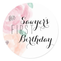 Sticker Floral Anniversaire