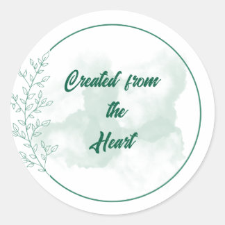 Rond Sticker floral Design : Créé à partir du coeur