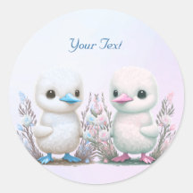 Sticker floral Twin Ducks