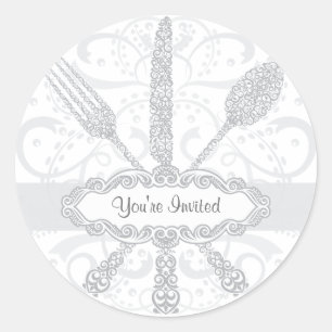 Rond Sticker fourche couteau