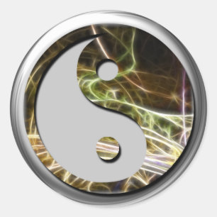 Rond Sticker Fractal YingYang