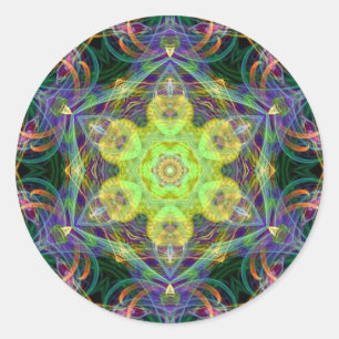 Rond Sticker Fractidelic 015