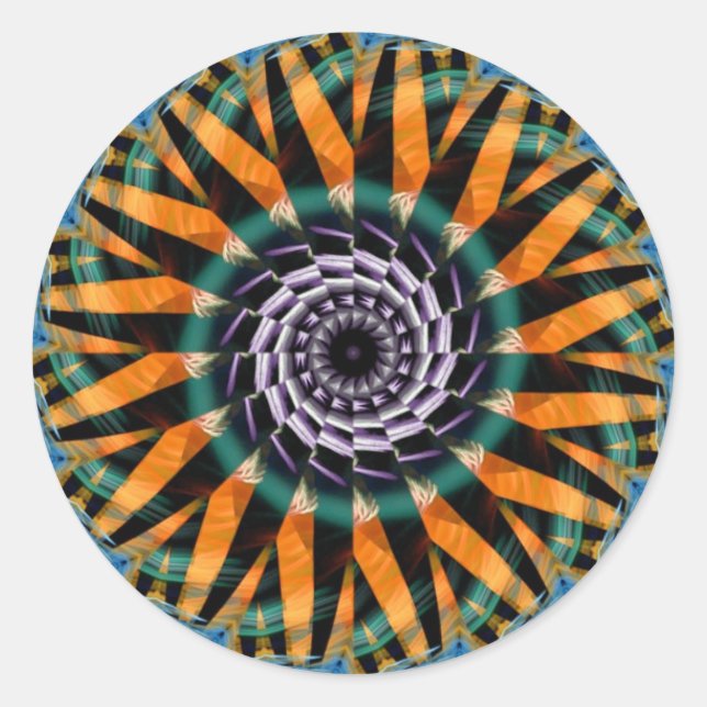 Rond Sticker Fractidelic 017 (Devant)