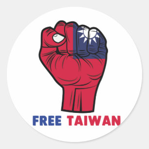 Rond Sticker #freetaiwan Free Taiwan