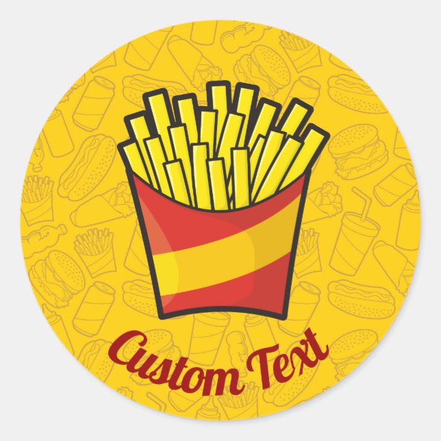 Rond Sticker Fries français (Devant)