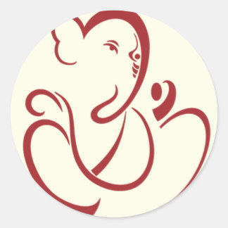Rond Sticker Ganesha