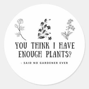 Rond Sticker Gardener, Jardinage, Amant Plante