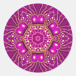 Rond Sticker GeoBling rose