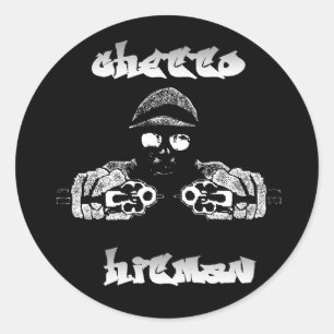 Rond Sticker Ghetto Hitman