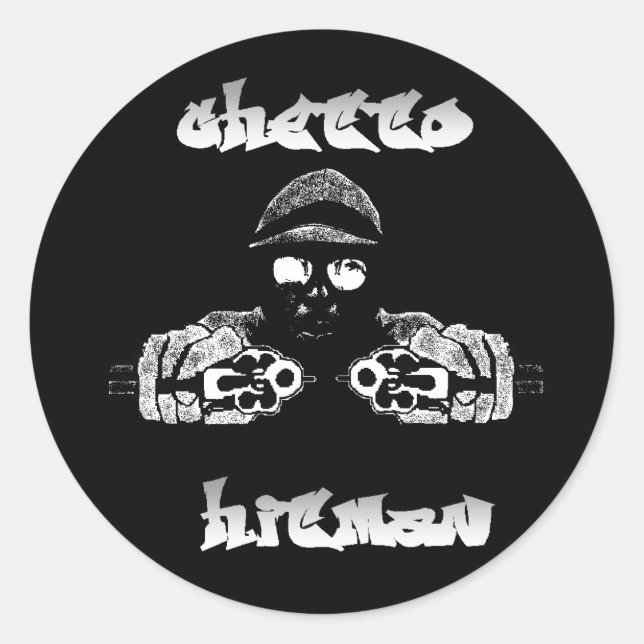 Rond Sticker Ghetto Hitman (Devant)
