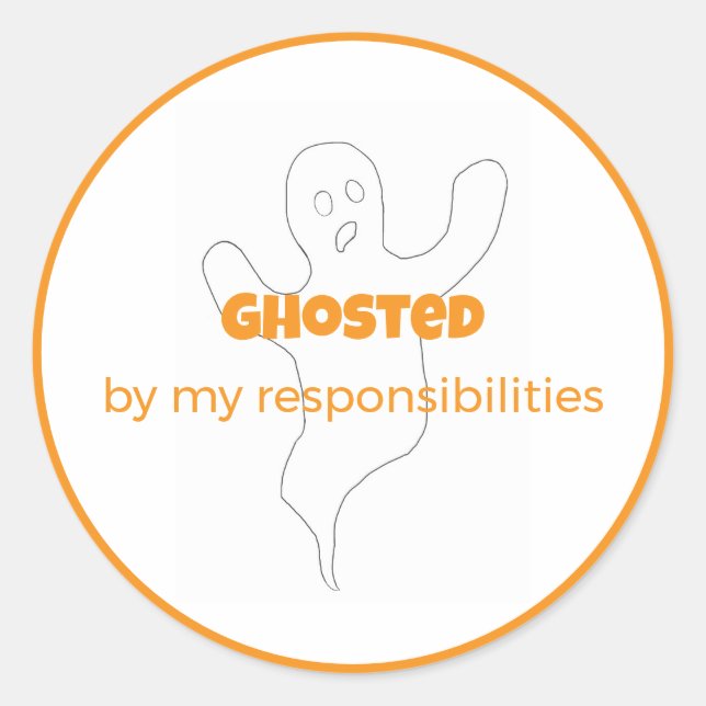 Rond Sticker Ghost By My Responsabilités (Devant)