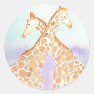 Rond Sticker Giraffes
