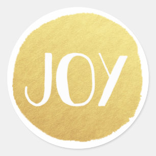 Rond Sticker Golden Joy Holiday