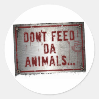 Rond Sticker Gorilla Zoe - Ne pas nourrir les animaux