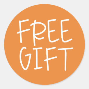 Rond Sticker gratuit cadeau Orange entreprise gratuit