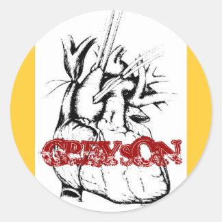 Rond Sticker Greyson Heart