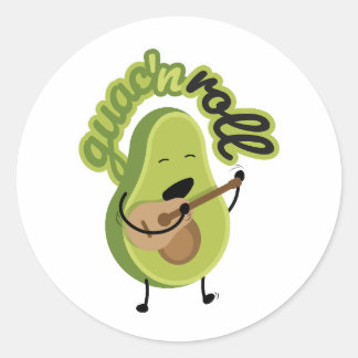 Rond Sticker Guac et Roll Avocado