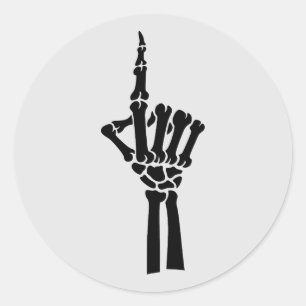 Rond Sticker Halloween à doigt squelette