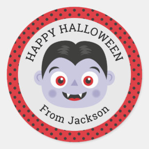 Rond Sticker Halloween Happy Personnalisé