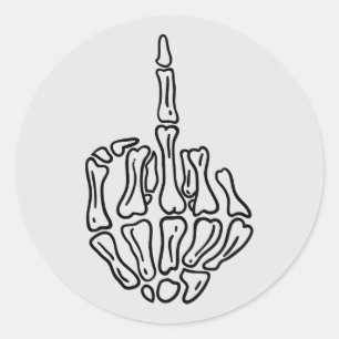 Rond Sticker Halloween main squelette conception
