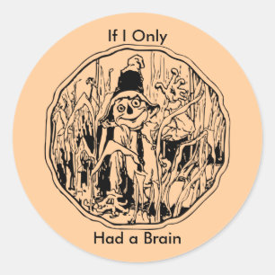 Rond Sticker Halloween pas de cerveau