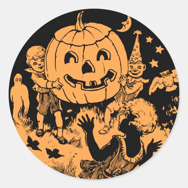 Rond Sticker Halloween vintage (Devant)