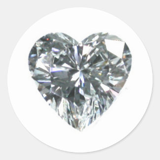 Rond Sticker Heart Diamond