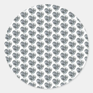 Rond Sticker Heart Diamond