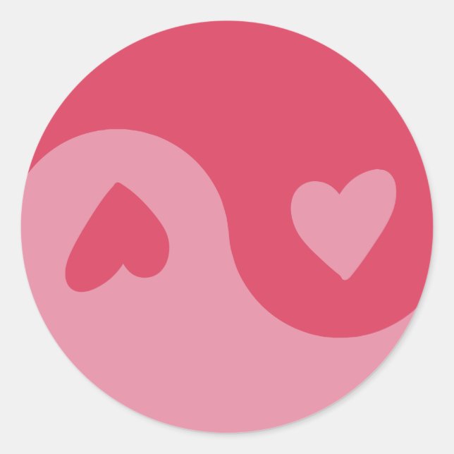 Rond Sticker Heart Yin Yang (Devant)