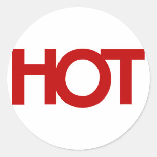 Rond Sticker HOT rouge