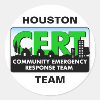 Rond Sticker Houston CERT