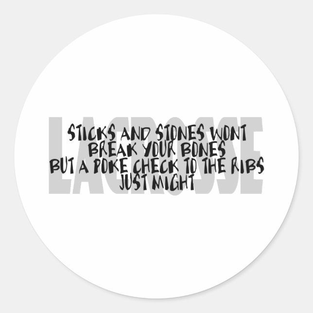 Rond Sticker Humour crosse (Devant)