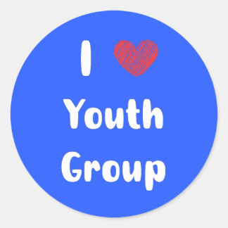 Rond Sticker I Heart Youth Group