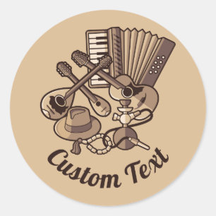 Rond Sticker Icons Rebetiko
