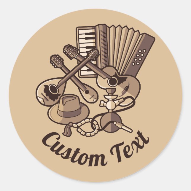 Rond Sticker Icons Rebetiko (Devant)