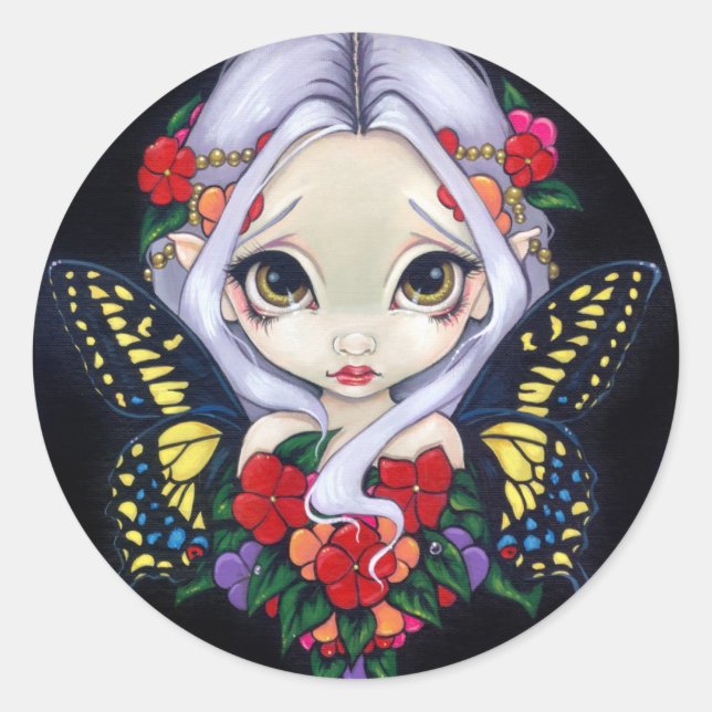 Rond Sticker "Impatiens Fairy" (Devant)