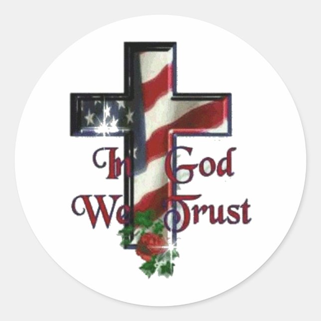 Rond Sticker "In God We Trust" Logo 3" (Devant)