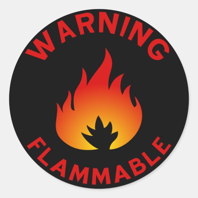 Rond Sticker inflammable (Devant)
