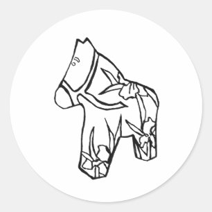 Rond Sticker Iris Horse # 2