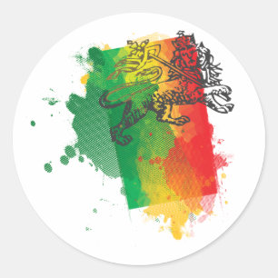 Rond Sticker jamaïcain