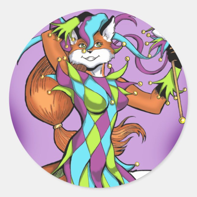 Rond Sticker Jester Fox (Devant)