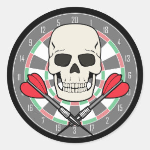 Rond Sticker jolly roger Dartboard