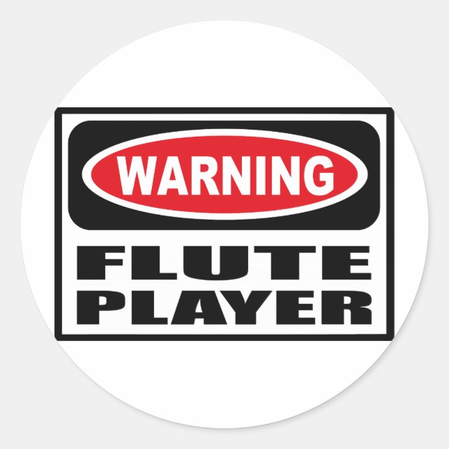 Rond Sticker JOUEUR DE FLUTE (Devant)