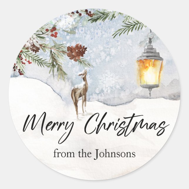 Rond Sticker Joyeux Noël (Devant)