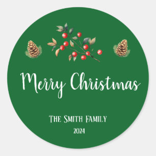 Rond Sticker Joyeux Noël