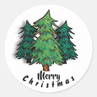 Rond Sticker Joyeux Noël
