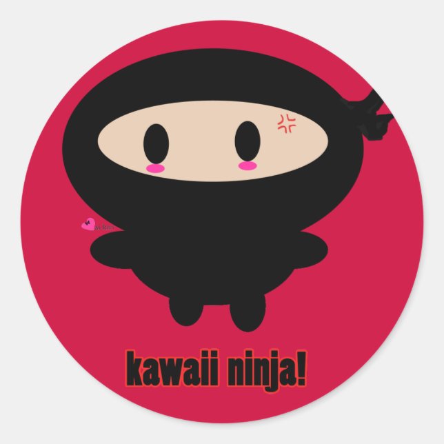 Rond Sticker Kawaii Ninja (Devant)