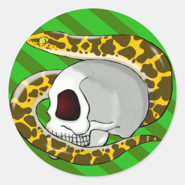 Rond Sticker Kenyan Sand Boa (Classique) (Devant)
