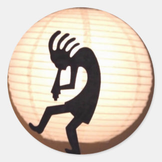 Rond Sticker Kokopelli